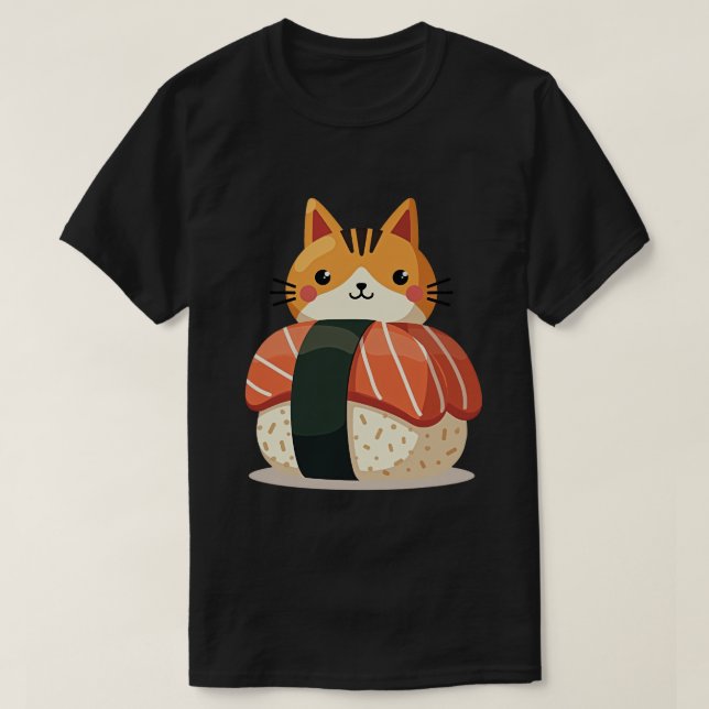 Sushi Katt T Shirt (Design framsida)