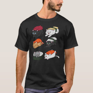sushi-katter persian-katt t shirt
