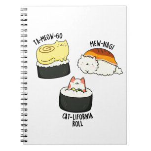 Sushi Katter Rolig Sushi Puns  Anteckningsbok