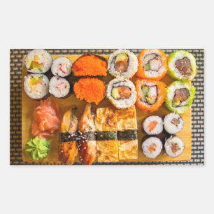 Sushi-klistermärken Rektangulärt Klistermärke