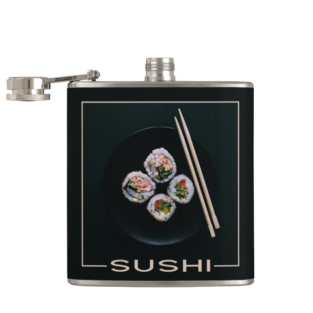 Sushi-kolv för eget namn fickplunta (Öppnad)