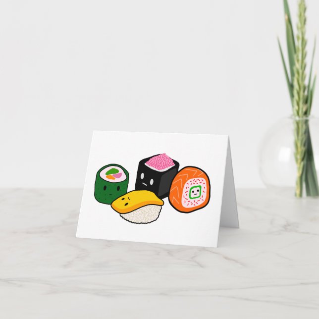 Sushi-kortet i karantän kärlek saknar dig tack kort (Framsida)