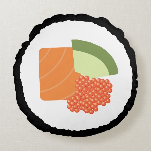 Sushi kudder rund kudde (Framsidan)