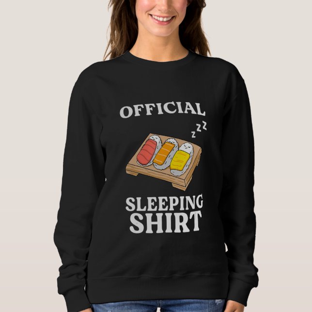 Sushi late sleepers morning grouch t shirt (Framsida)
