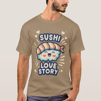 Sushi Love Story retro T Shirt