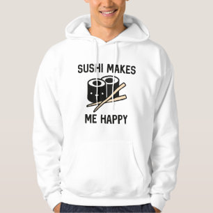 Sushi Makes Me Lycklig Hoodie