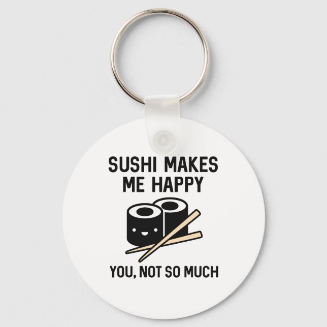 Sushi Makes Me Lycklig Nyckelring (Framsida)