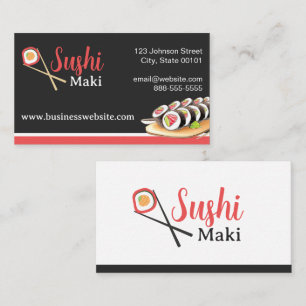 Sushi Maki Affärskort Visitkort