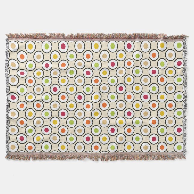 Sushi Maki Polka dots Filt (Framsidan)