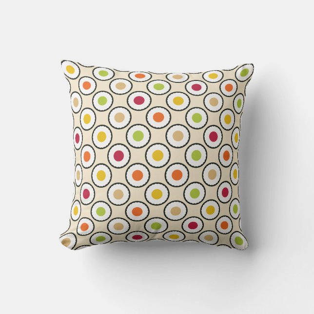 Sushi Maki Polka dots Kudde (Framsida)
