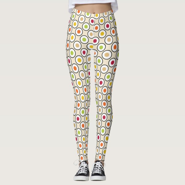 Sushi Maki Polka dots Leggings (Framsida)