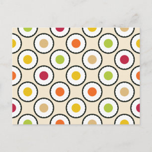Sushi Maki Polka dots Vykort