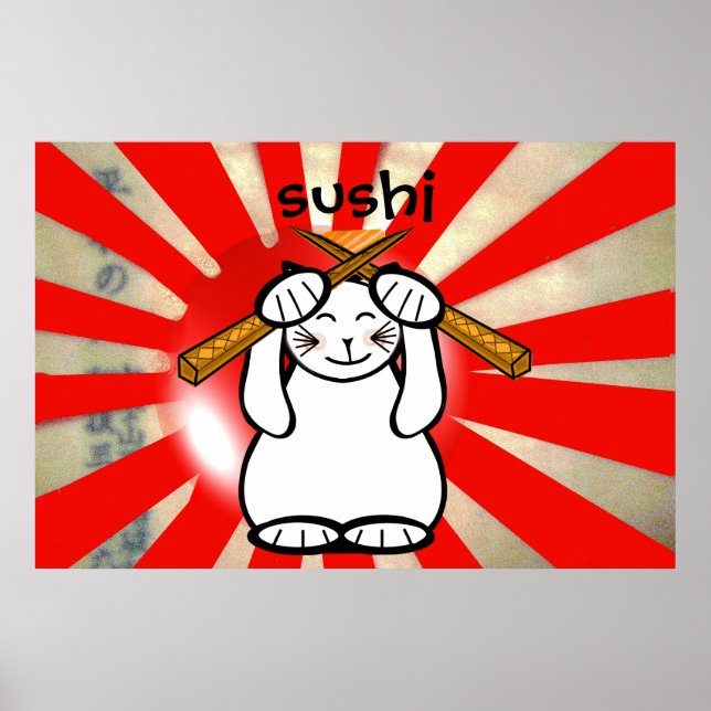 Sushi Maneki Neko Poster (Framsidan)
