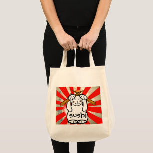 Sushi Maneki Neko Tote Tygkasse