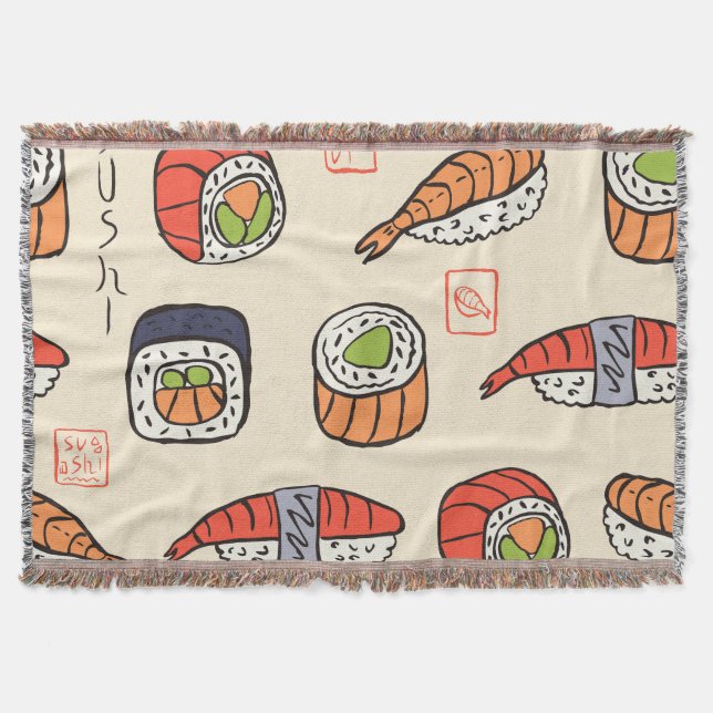 Sushi-mat, sömlös utformning av mönster. filt (Framsidan)