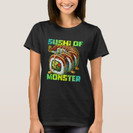 sushi med monsterdesign t shirt