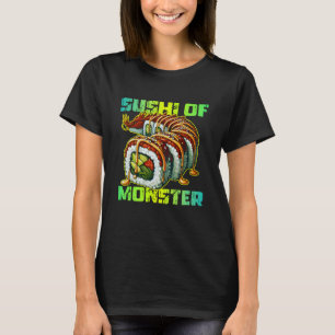 sushi med monsterdesign t shirt