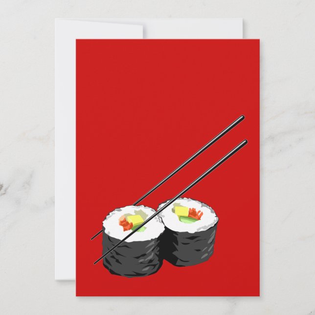 Sushi-middagsinbjudan Inbjudningar (Framsida)