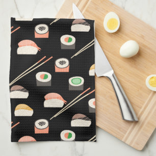 Sushi Mönster Kökshandduk