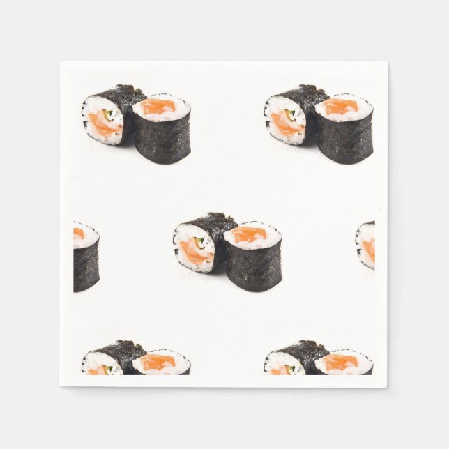 Sushi Napkin, Foodie Party Supplies Pappersservett (Framsidan)