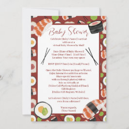 Sushi Neutralt Baby Shower by Avstånd Inbjudningar