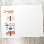 Sushi Nigiri Maki Roll Japansk Food Art Anteckningsblock<br><div class="desc">En stapel av utsökt sushi från Japan. Gör din kontorsutrustning mer fantastisk. Originalkonst av Nic Squirrell.</div>