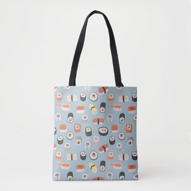 Sushi Nigiri Maki Roll Japansk Food Art Tote Bag Tygkasse (Framsida)