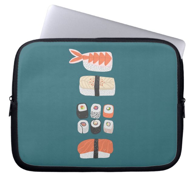 Sushi Nigiri Maki Roll Laptop Fodral (Framsidan)