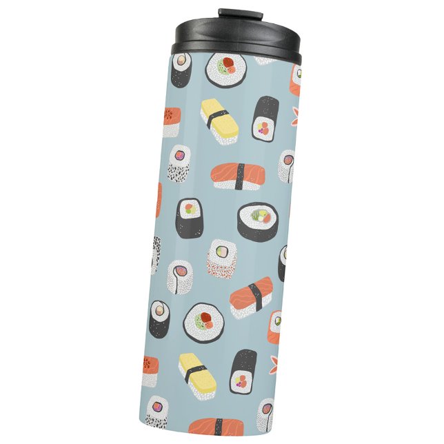 Sushi Nigiri Maki Roll Mönster (Japanese sushi food art thermal tumbler)