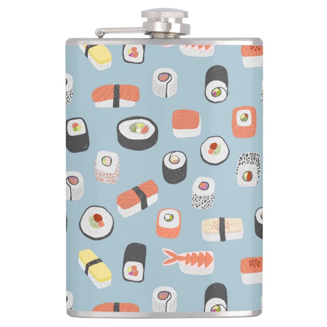 Sushi Nigiri Maki Roll Patterned Fickplunta (Framsidan)