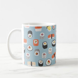 Sushi Nigiri Maki Roll Patterned Kaffemugg