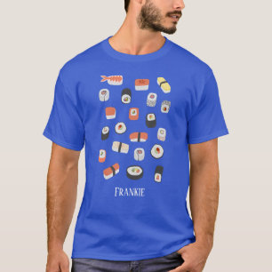 Sushi Nigiri Sashimi Maki Roll Namn T Shirt