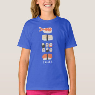 Sushi Nigiri Sashimi Maki Roll Namn T Shirt