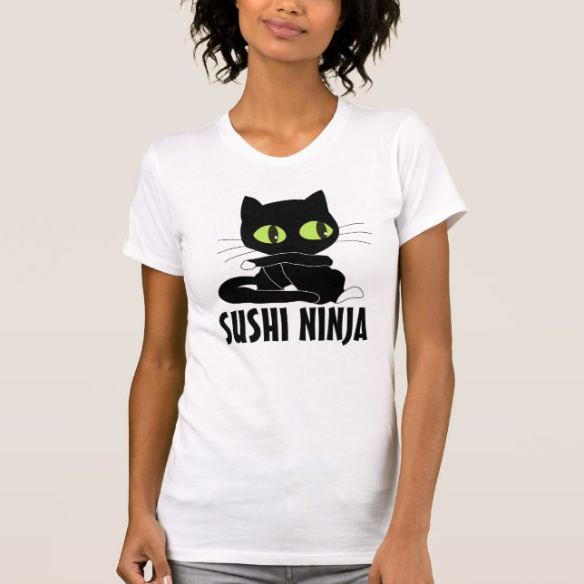 SUSHI NINJA CAT LUNGA T-shirts (Framsida)