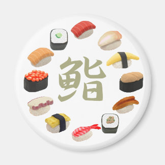 Sushi och Kanji 回 転 寿 司 Magnet