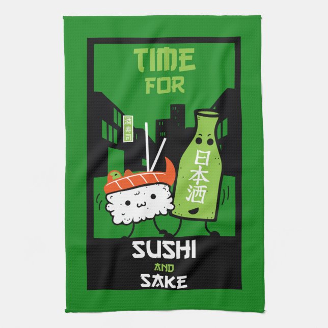 Sushi- och kummelfolier kökshandduk (Vertikal)