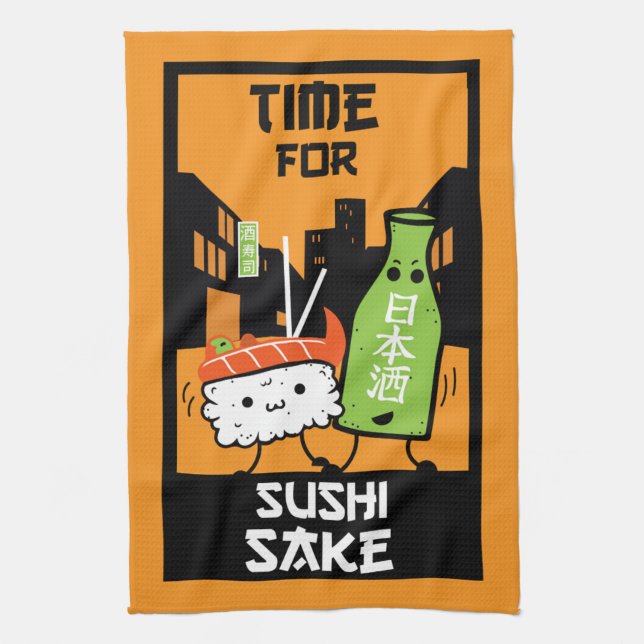 Sushi- och kummelfolier kökshandduk (Vertikal)