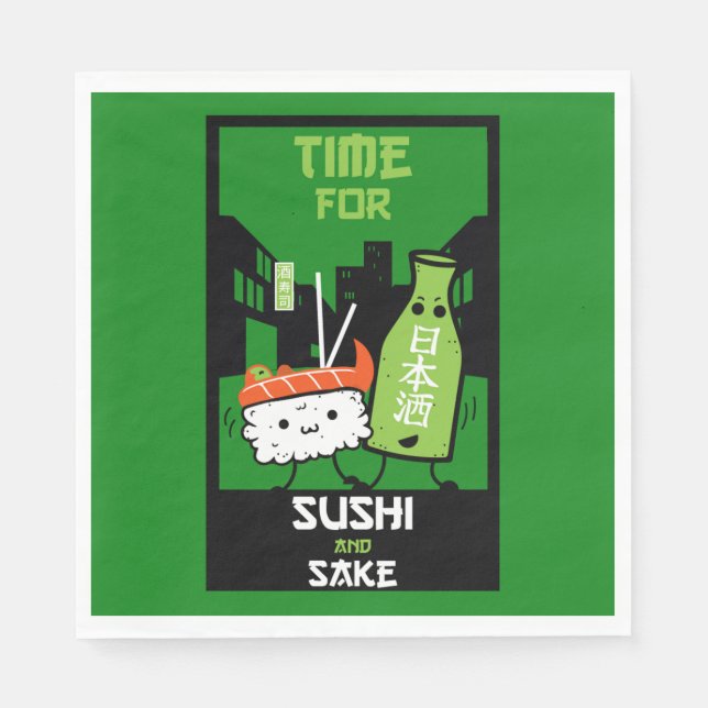 Sushi- och kummelfolier pappersservett (Framsidan)