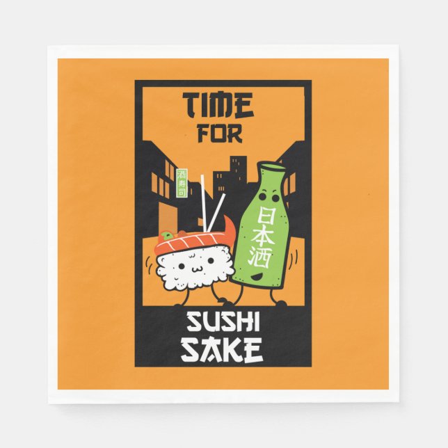 Sushi- och kummelfolier pappersservett (Framsidan)