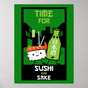 Sushi- och kummelfolier poster