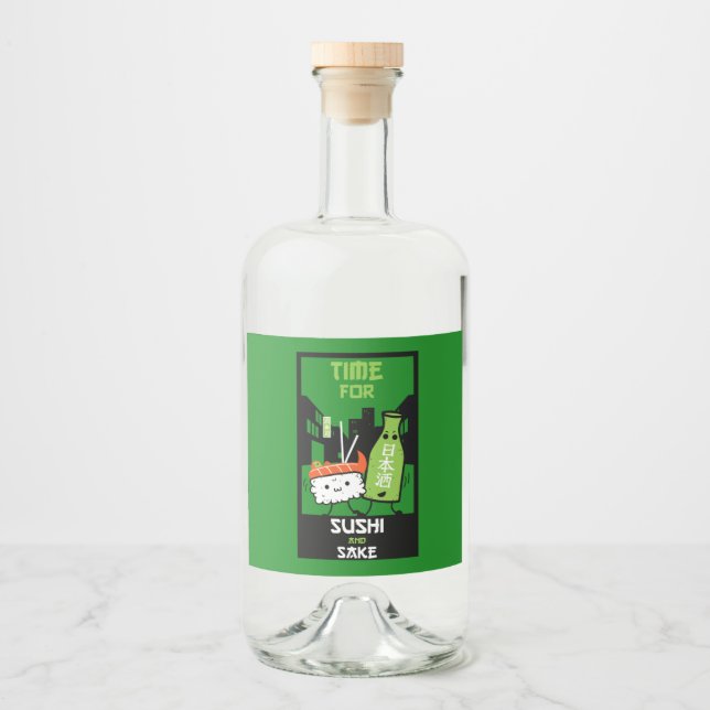 Sushi- och kummelfolier spritflaskor etikett (Framsida)