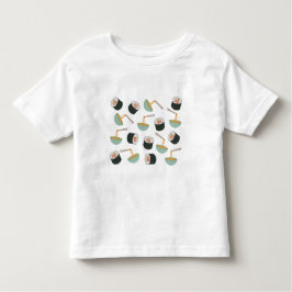 Sushi och Noodles Mönster T Shirt
