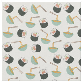 Sushi och Noodles Mönster Tyg