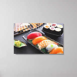Sushi och rullar canvastryck