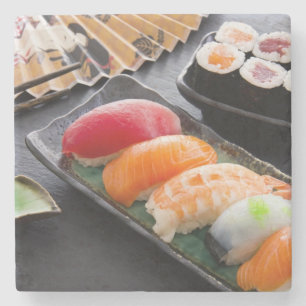 Sushi och rullar stenunderlägg