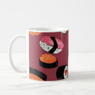 Sushi Onigiri Rolls: Sömlös illustration Kaffemugg