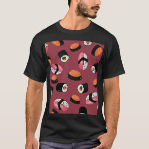 Sushi Onigiri Rolls: Sömlös illustration T Shirt