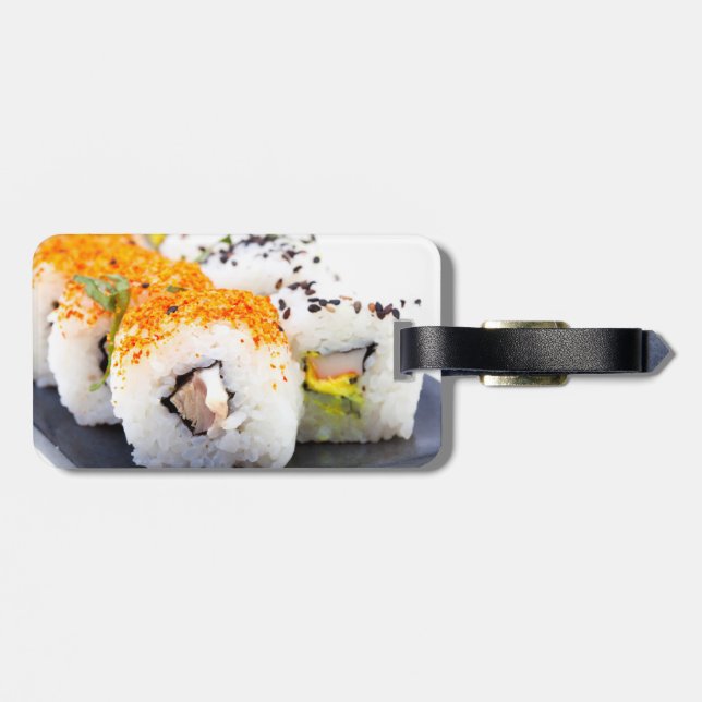 Sushi på en platta bagagebricka (Baksida Vågrät)