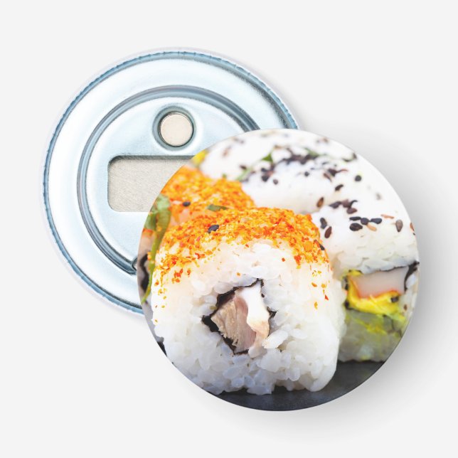 Sushi på en platta flasköppnare (Framsidan)