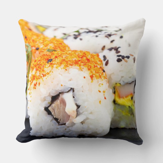 Sushi på en platta kudde (Framsida)